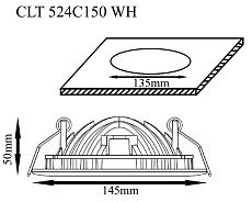 Встраиваемый светодиодный светильник Crystal Lux CLT 524C150 WH 1