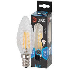 Лампа светодиодная филаментная ЭРА E14 5W 4000K прозрачная F-LED BTW-5W-840-E14 Б0027936 2