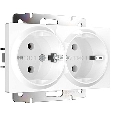 Розетка двойная с заземлением Werkel белый W1172001 4690389155352