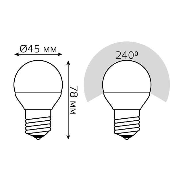 Лампа светодиодная Gauss E27 6.5W 3000K матовая 105102107 фото 2
