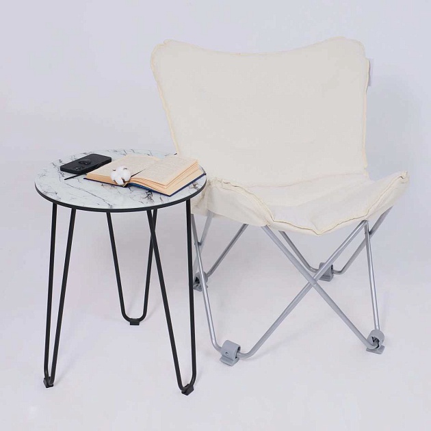 Складной стул AksHome Maggy белый, искусственный мех 86919 фото 16