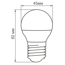 Лампа светодиодная Feron E27 5W 2700K Шар Матовая LB-38 25404 2