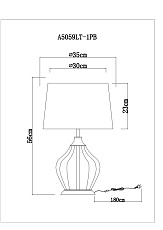 Настольная лампа Arte Lamp Baymont A5059LT-1PB 1
