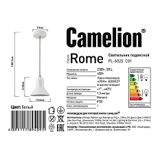 Подвесной светильник Camelion PL-602S C01 14554 1
