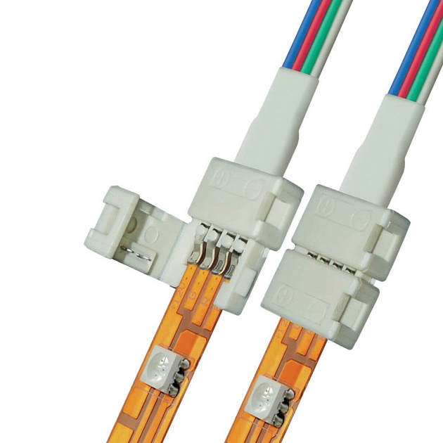 Набор коннекторов для светодиодных лент Uniel UCX-SD4/B20-RGB White 020 06610 фото 