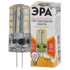 Лампа светодиодная ЭРА G4 3W 2700K прозрачная LED JC-3W-12V-827-G4 Б0033193 1