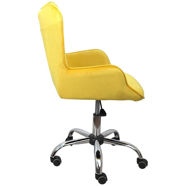 Поворотное кресло AksHome Bella желтый, велюр 77316 фото 5