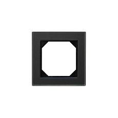 Рамка 1-постовая Liregus Epsilon стекло чёрное 28-236
