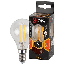 Лампа светодиодная филаментная ЭРА E14 7W 2700K прозрачная F-LED P45-7W-827-E14 Б0027946 2