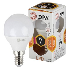 Лампа светодиодная ЭРА E14 7W 2700K матовая LED P45-7W-827-E14 Б0020548 1
