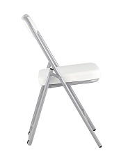 Складной стул Stool Group Джонни экокожа белый каркас металлик fb-jonny-eco-100 3