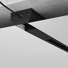 Алюминиевый профиль для монтажа в натяжной потолок однофазного шинопровода черный (2м) Elektrostandard a070478 2