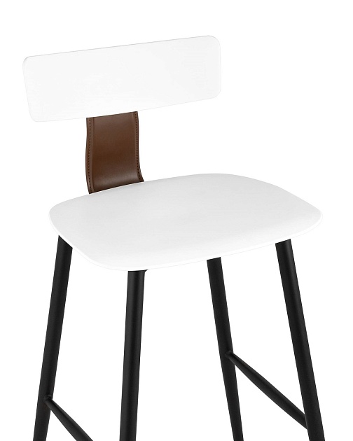 Полубарный стул Stool Group ANT пластиковый белый 8333A white фото 7