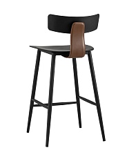 Полубарный стул Stool Group ANT пластиковый черный 8333A black 4