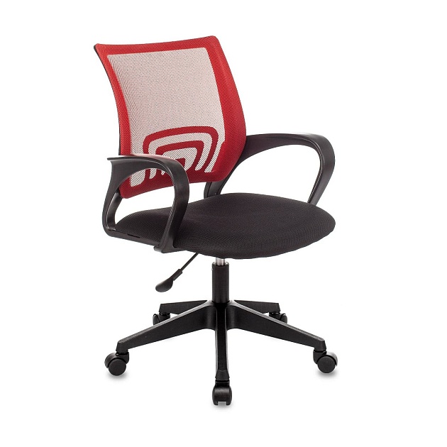 Офисное кресло Topchairs ST-Basic красный TW-35N сиденье черный TW-11 сетка/ткань ST-BASIC/R/TW-11 фото 