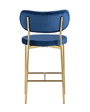 Полубарный стул Stool Group Барбара велюр королевский синий золотые ножки BARBARA CC GL HLR-69 4