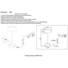 Настольная лампа Crystal Lux Santa LG1 Black 1