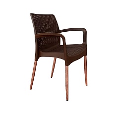 Садовое кресло Sheffilton SHT-S68/S424-С коричневый/темный орех коричневый/темный орех 4663097603