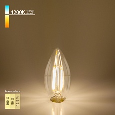 Лампа светодиодная филаментная диммируемая Elektrostandard E14 5W 4200K прозрачная a048724 1