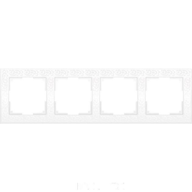 Рамка Werkel Flock на 4 поста белая WL05-Frame-04-white 4690389046735 фото 
