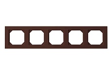 Рамка 5-постовая Liregus Epsilon коричневый 28-150 1