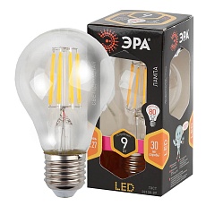 Лампа светодиодная филаментная ЭРА E27 9W 2700K прозрачная F-LED A60-9W-827-E27 Б0043433 3