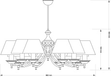 Подвесной светильник KUTEK San Marino Abażur SAN-ZW-10(P/A)CR 1