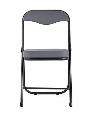 Складной стул Stool Group ДЖОН каркас черный обивка экокожа серая RS04K-904-01 1