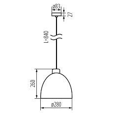 Подвесной светильник Kanlux OGIVA D35 GR 27001 3