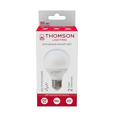 Лампа светодиодная Thomson E27 10W 6500K шар матовая TH-B2320 2