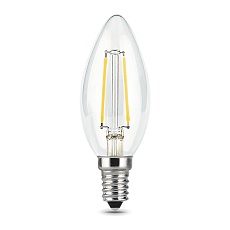 Лампа светодиодная филаментная Gauss E14 7W 4100К прозрачная 103801207 1