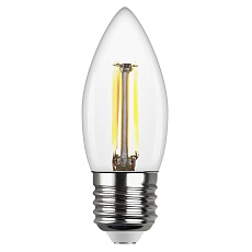 Лампа светодиодная филаментная REV C37 E27 5W DECO Premium теплый свет свеча 32424 9 1