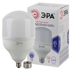 Лампа светодиодная ЭРА E40 65W 6500K матовая LED POWER T160-65W-6500-E27/E40 Б0027924 1
