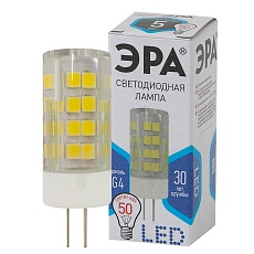 Лампа светодиодная ЭРА G4 5W 4000K прозрачная LED JC-5W-220V-CER-840-G4 Б0027858 2