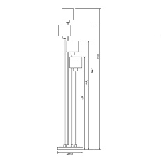 Торшер Escada Denver 1109/4 Chrome/Beige 1