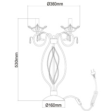 Настольная лампа Chiaro Валенсия 299032203 1