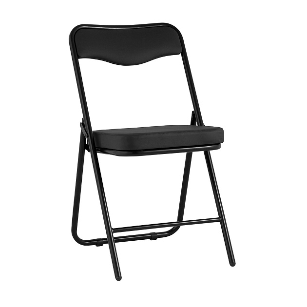 Складной стул Stool Group Джонни экокожа черный каркас черный матовый fb-jonny-black фото 