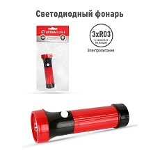 Ручной светодиодный фонарь Ultraflash Т от батареек 110х35 15 лм 3002-TH 11783 2