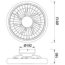 Потолочная светодиодная люстра-вентилятор Mantra TURBO 8231 1