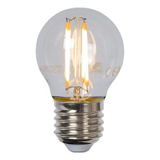 Лампа светодиодная диммируемая Lucide E27 4W 2700K прозрачная 49021/04/60 2