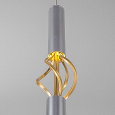 Подвесной светодиодный светильник Eurosvet Lance 50191/1 LED матовое серебро/матовое золото 1