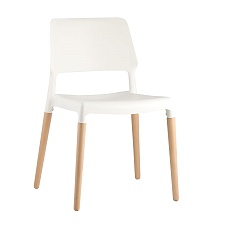 Кухонный стул Stool Group BISTRO белый с деревян. Ножками 8086 WHITE