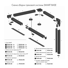 Шинопровод Denkirs Smart Base TR2003-BK 1