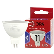 Лампа светодиодная ЭРА GU5.3 11W 6500K матовая LED MR16-11W-865-GU5.3 R Б0045347 2