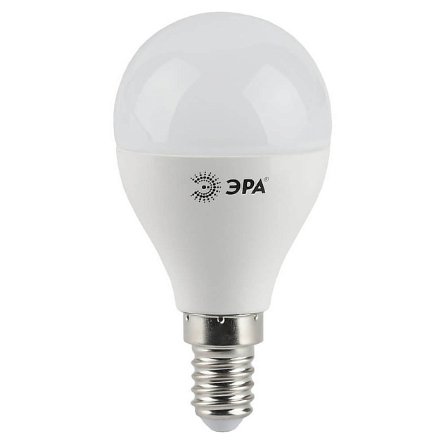 Лампа светодиодная ЭРА E14 9W 4000K матовая LED P45-9W-840-E14 Б0029042 фото 