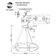 Подвесной светодиодный светильник ST Luce Etoile SL1304.203.45 1