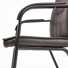 Офисный стул AksHome Oscar коричневый, экокожа, цвет каркаса черный 87599 4