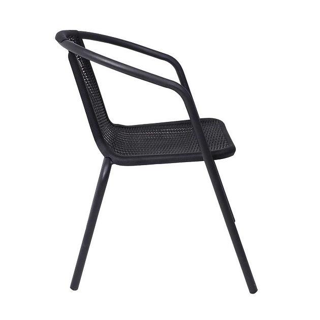 Садовое кресло AksHome Verona PE, иск.роттанг-черный/сталь-черная 94002 фото 10
