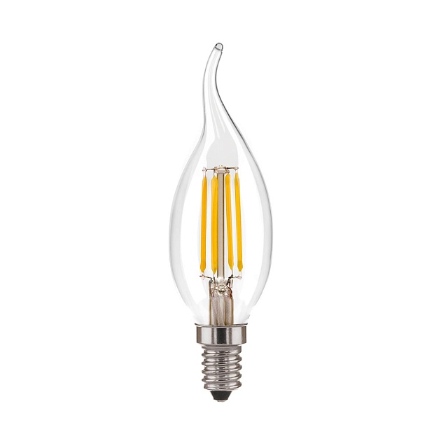 Лампа светодиодная филаментная диммируемая Elektrostandard E14 5W 4200K прозрачная a055830 фото 