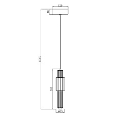 Подвесной светодиодный светильник Maytoni Verticale MOD308PL-L9BL3K 1